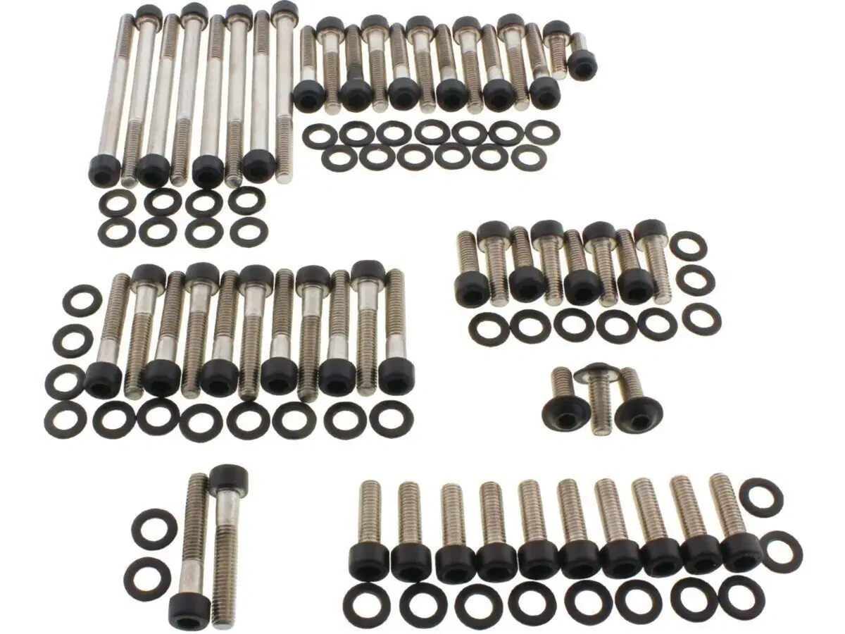Kit viti coperchi motore nere opache per Sportster 