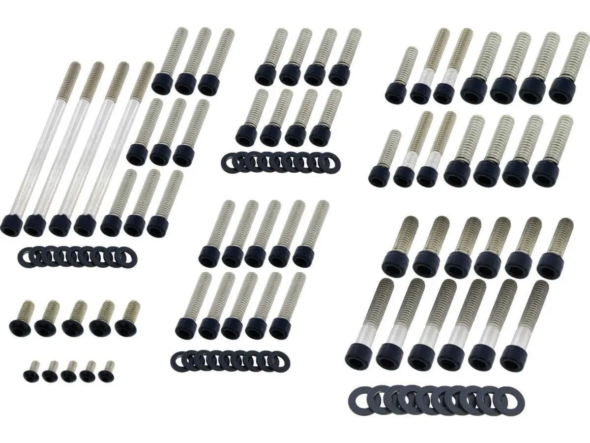 Kit viti coperchi motore nere opache per Vrod dal 