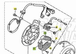 -Statore generatore Yamaha TZR125RR 3MB855600000