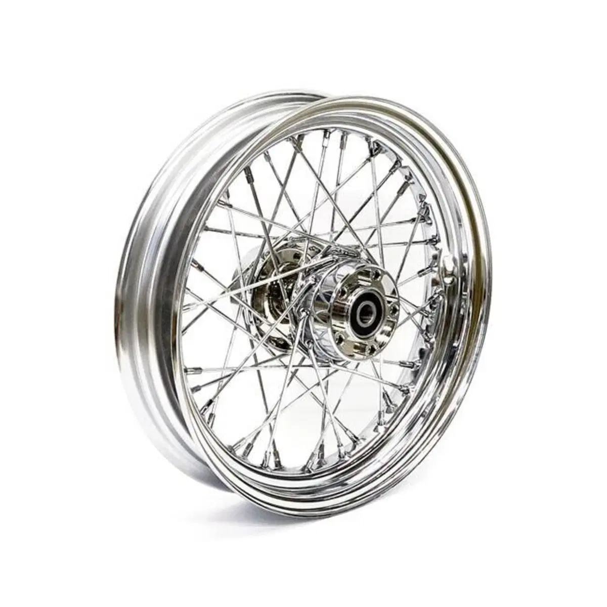 Ruota posteriore a 40 raggi cromata 16x3 per Softa 