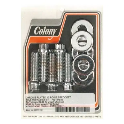 Viti 12 punte e rondelle cromate per corona/pulegg 