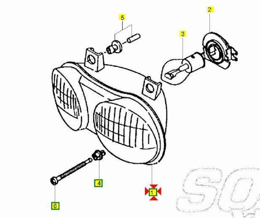 -Faro anteriore Yamaha BW'S Bump 4SBH43000000