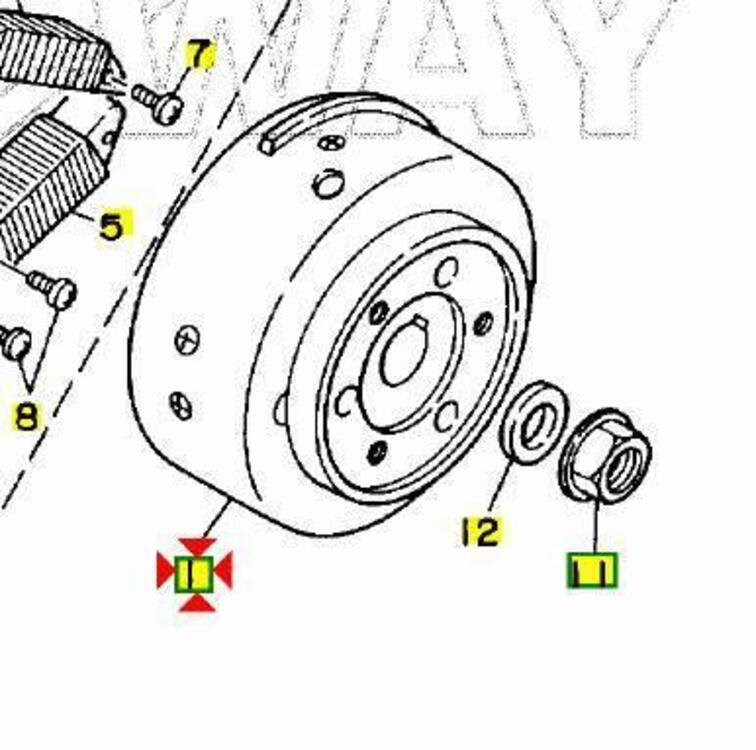 -Rotore generatore Yamaha TDR125 3MB855500000