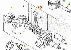 -albero motore Yamaha XTZ Tenerè 600 1VJ114000100