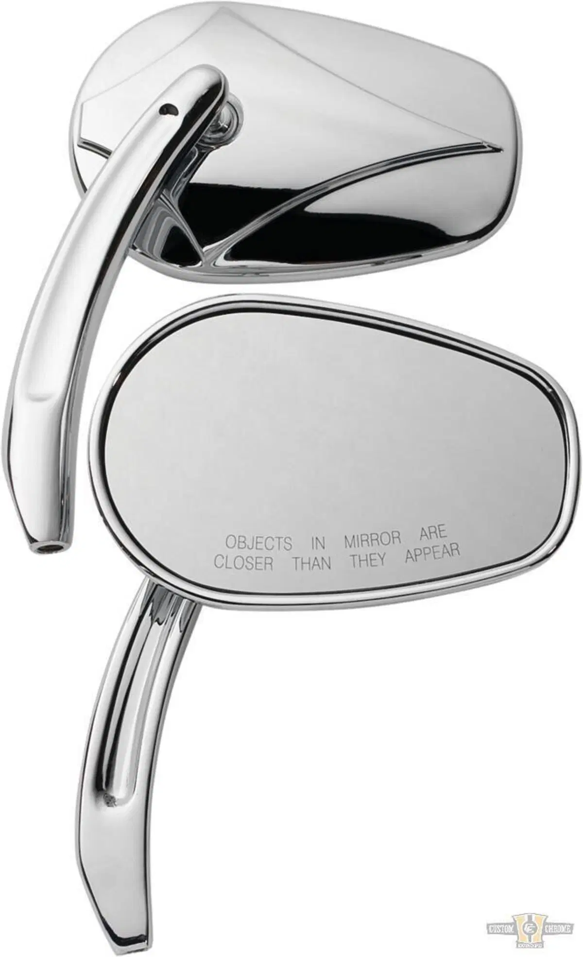 Specchietti testa freccia cromati Custom Chrome 