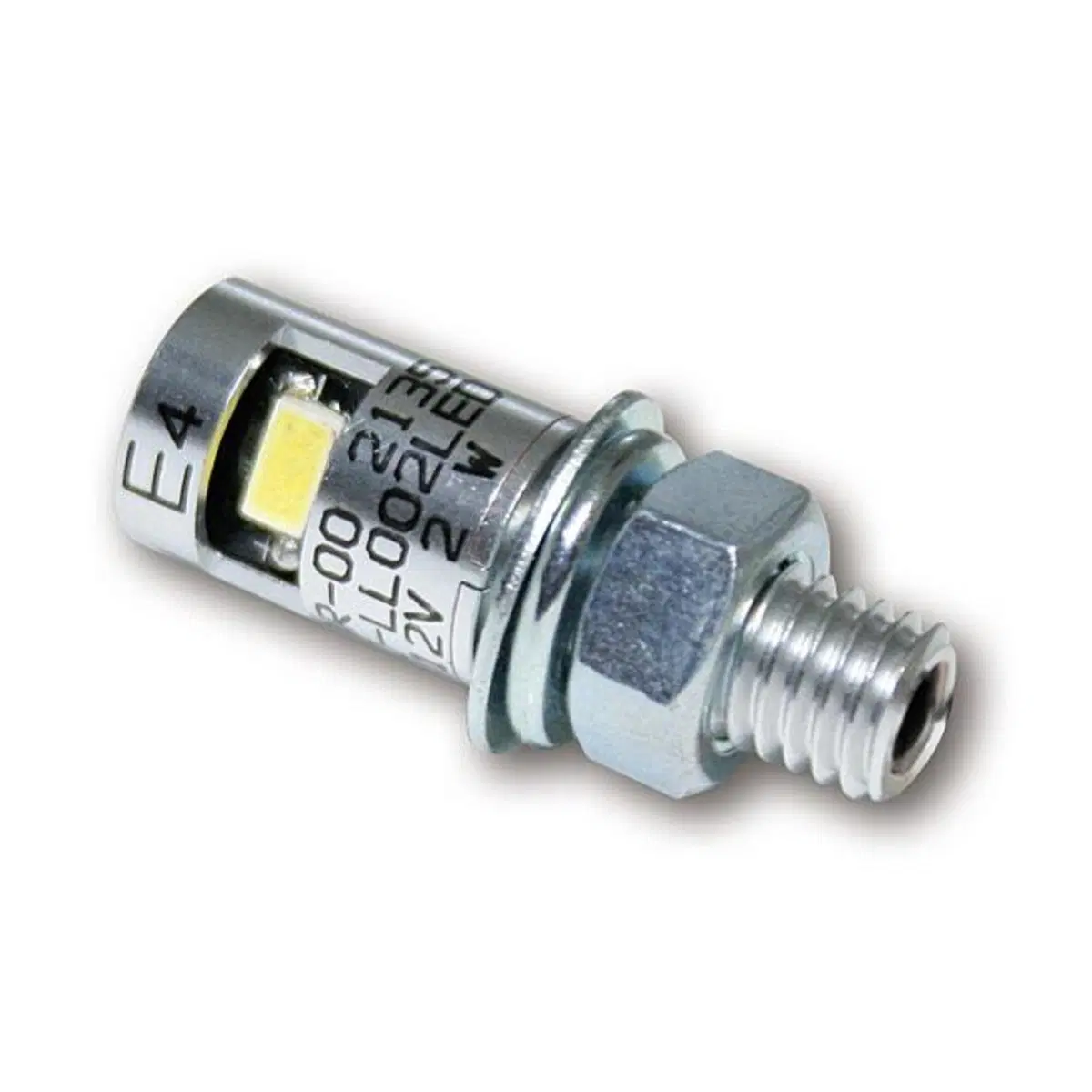 Luce targa LED cromata Burdett omologata Motorcycl 