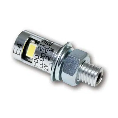 Luce targa LED cromata Burdett omologata Motorcycl 