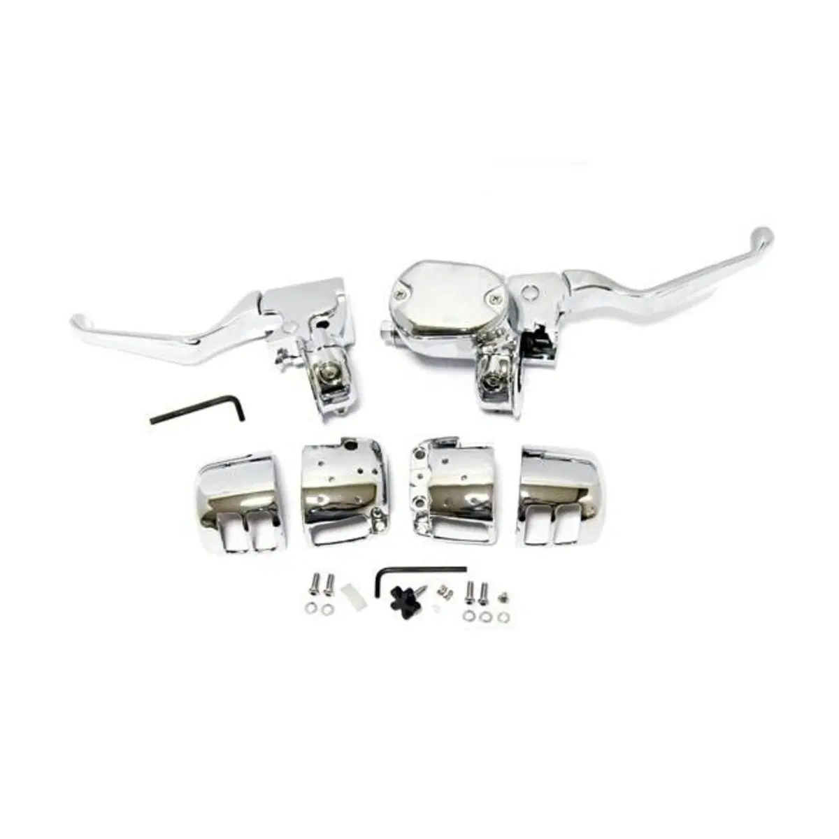 Kit comandi manubrio cromati per disco doppio (SE 