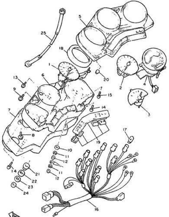 -Tachimetro Yamaha XJ600 29R835400000