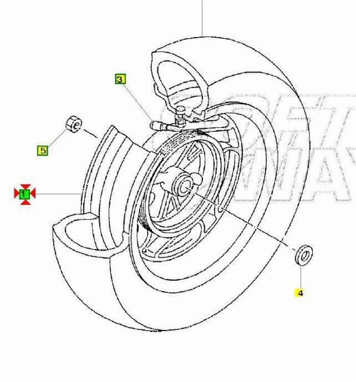 -Cerchio posteriore Yamaha Majesty 250 5CG25338003