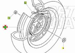 -Cerchio posteriore Yamaha Majesty 250 5CG25338003