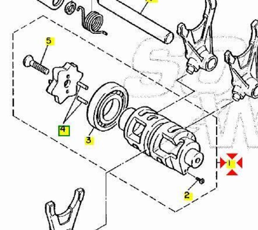 -Tamburo desmodromico Yamaha XT600 5Y1185400000