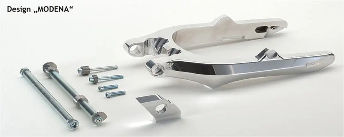Forcellone monoblocco lucido NLC 3D Modena per Dyn 