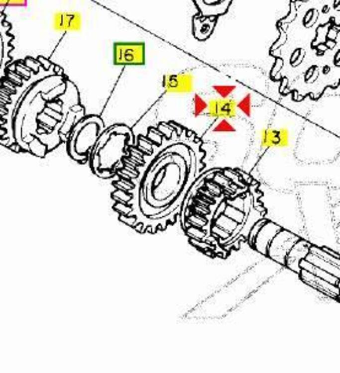 -Ingranaggio condotto 3A Yamaha XT550 34K172310000