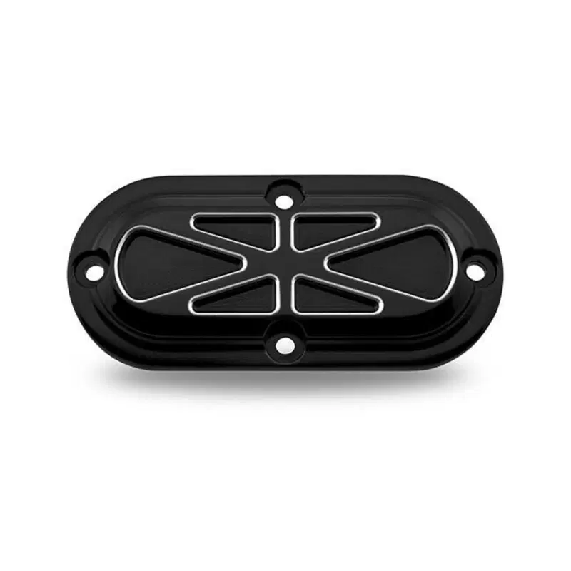 Coperchio ispezione PM Formula nero e cromato Per Performance Machine