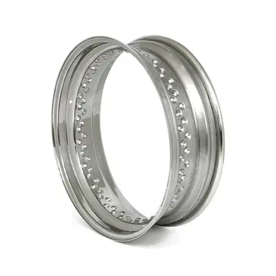 Cerchione 17x3.50 - 80 fori - inox lucido TTS 