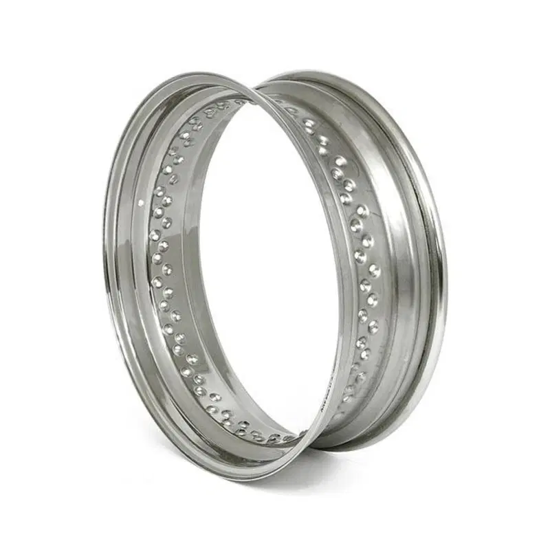 Cerchione 17x3.50 - 80 fori - inox lucido TTS 