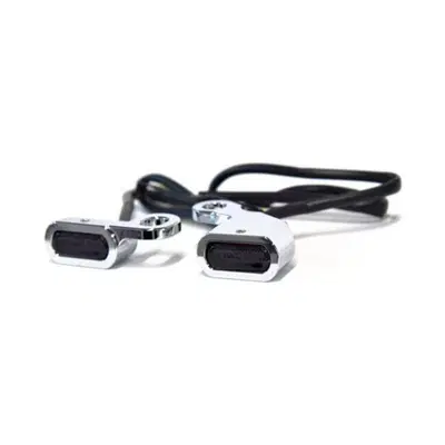 Frecce cromate con lenti fume' omologate a LED pe 