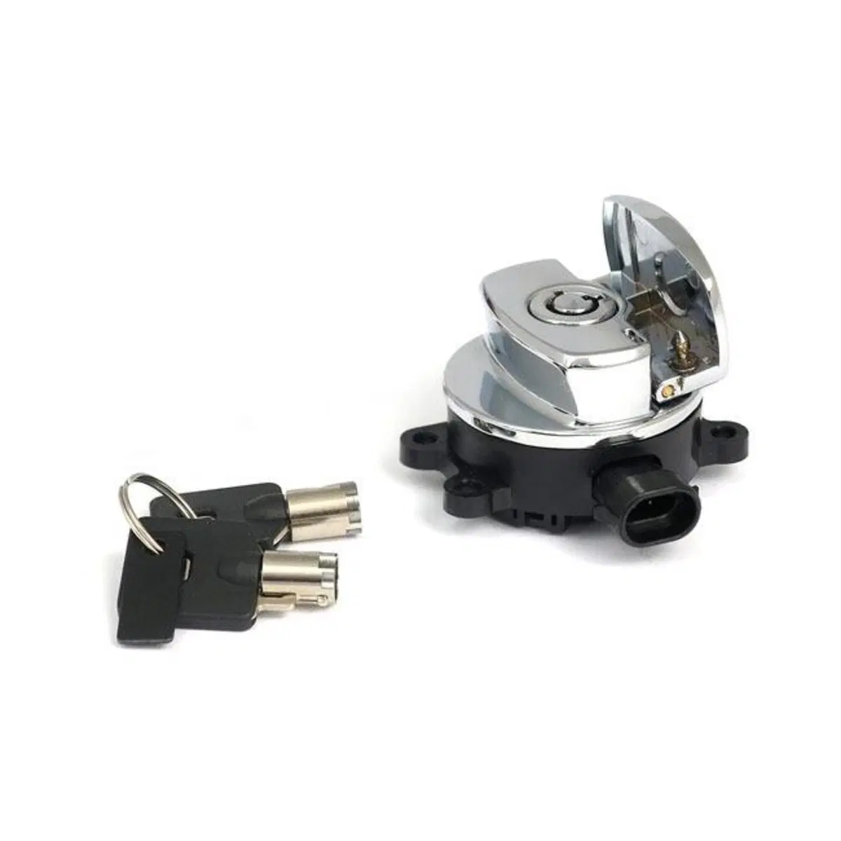 Blocchetto chiave accensione cromato per Road King 