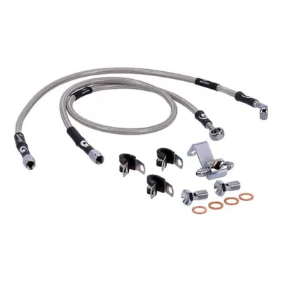 Tubo freno posteriore in treccia inox per Softail Goodridge