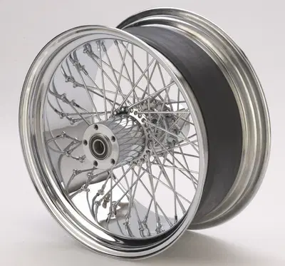 Ruota posteriore 18 x 5,5 - 60 raggi cromata perno 