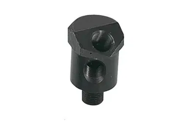 Adattatore doppia uscita nero per manometro pressi 