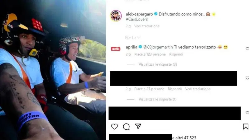 MotoGP 2024. Aleix Espargaro guida, Jorge Martin fa il navigatore: l'allenamento in auto [VIDEO]