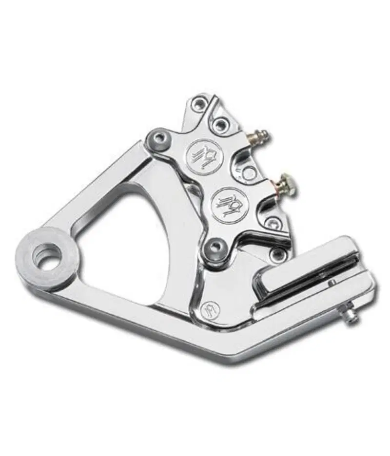Pinza freno PM 4 pistoni post. con supporto - crom Performance Machine