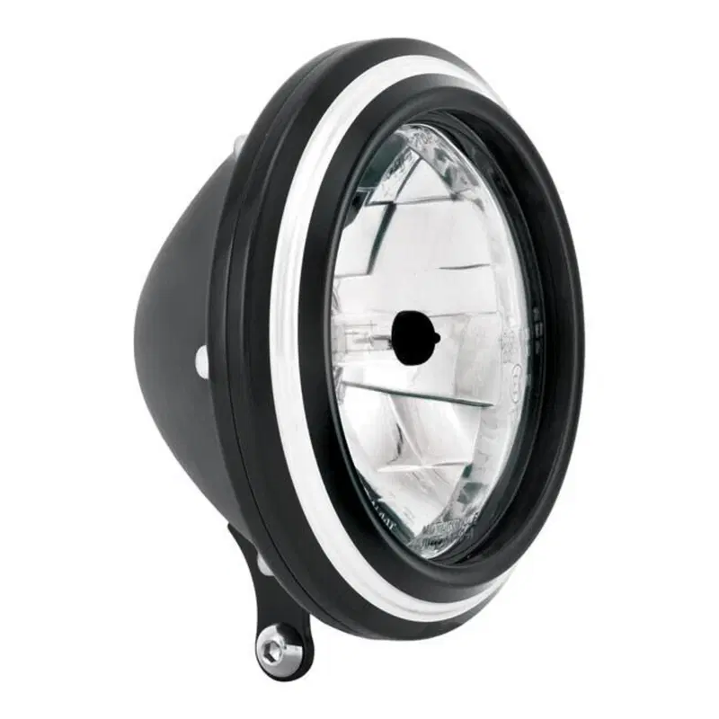 Faro anteriore 5 3/4''Merc omologato nero e cromat Performance Machine
