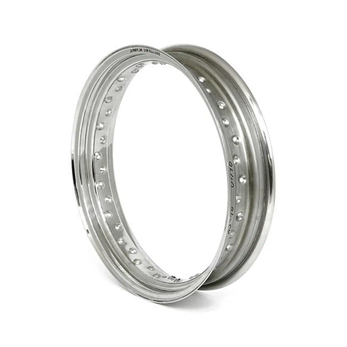 Cerchione 18x2.15 - 80 fori - inox lucido TTS 