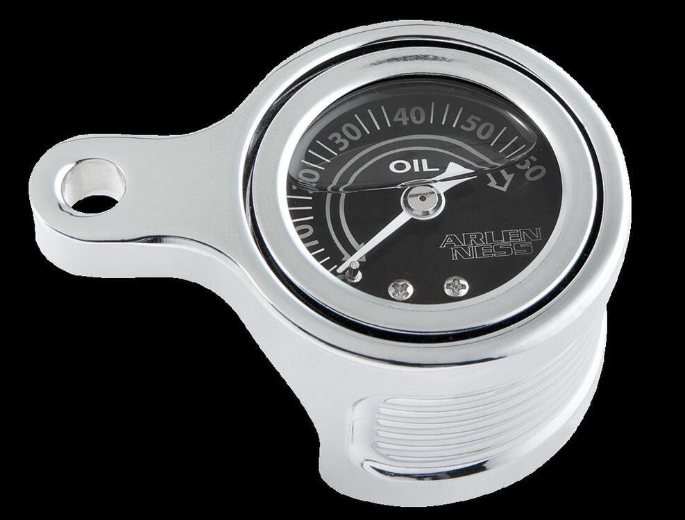 Kit manometro pressione olio cromato Ness Method p Arlen Ness