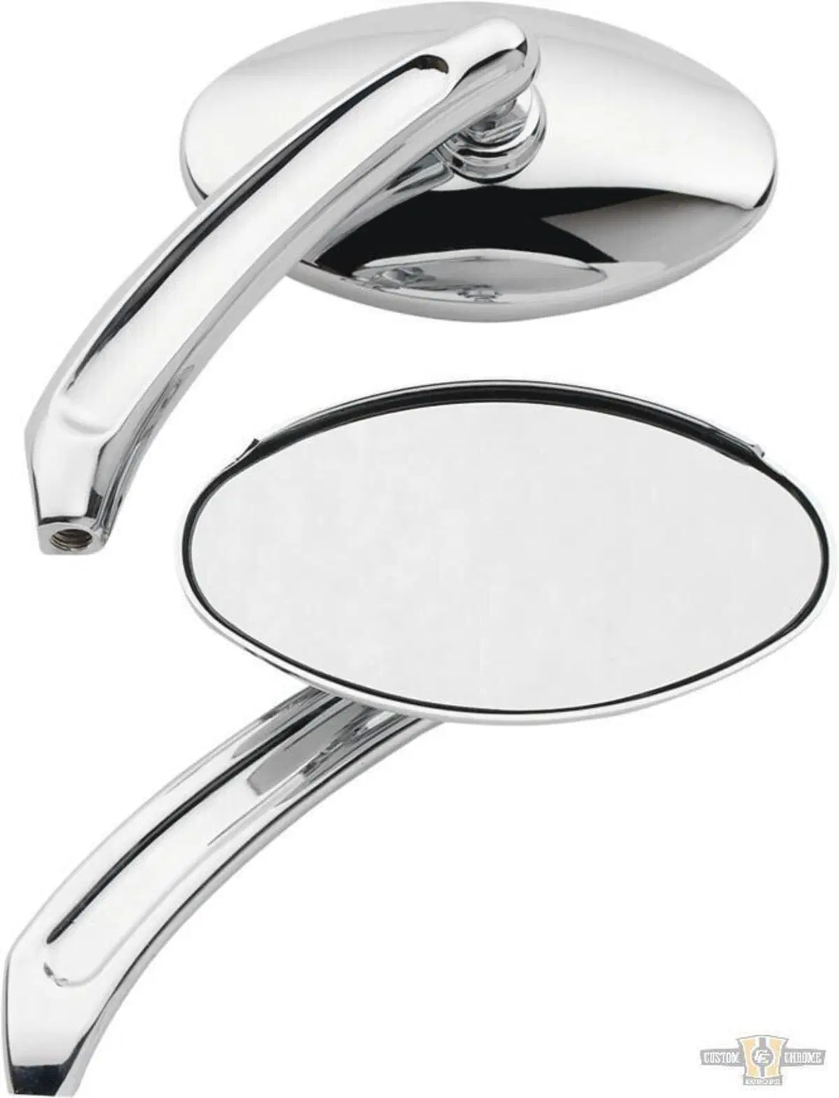 Specchietti ovali cromati Custom Chrome 