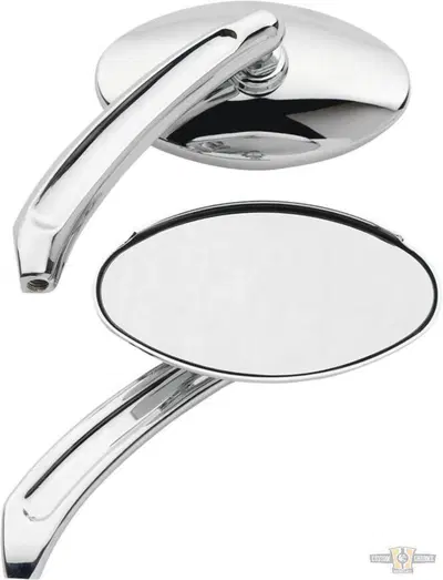 Specchietti ovali cromati Custom Chrome 