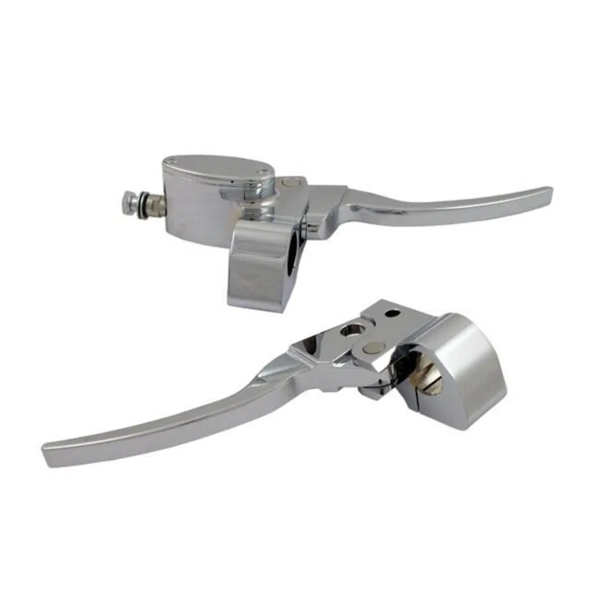 Comandi manubrio Custom cromati singolo disco con 