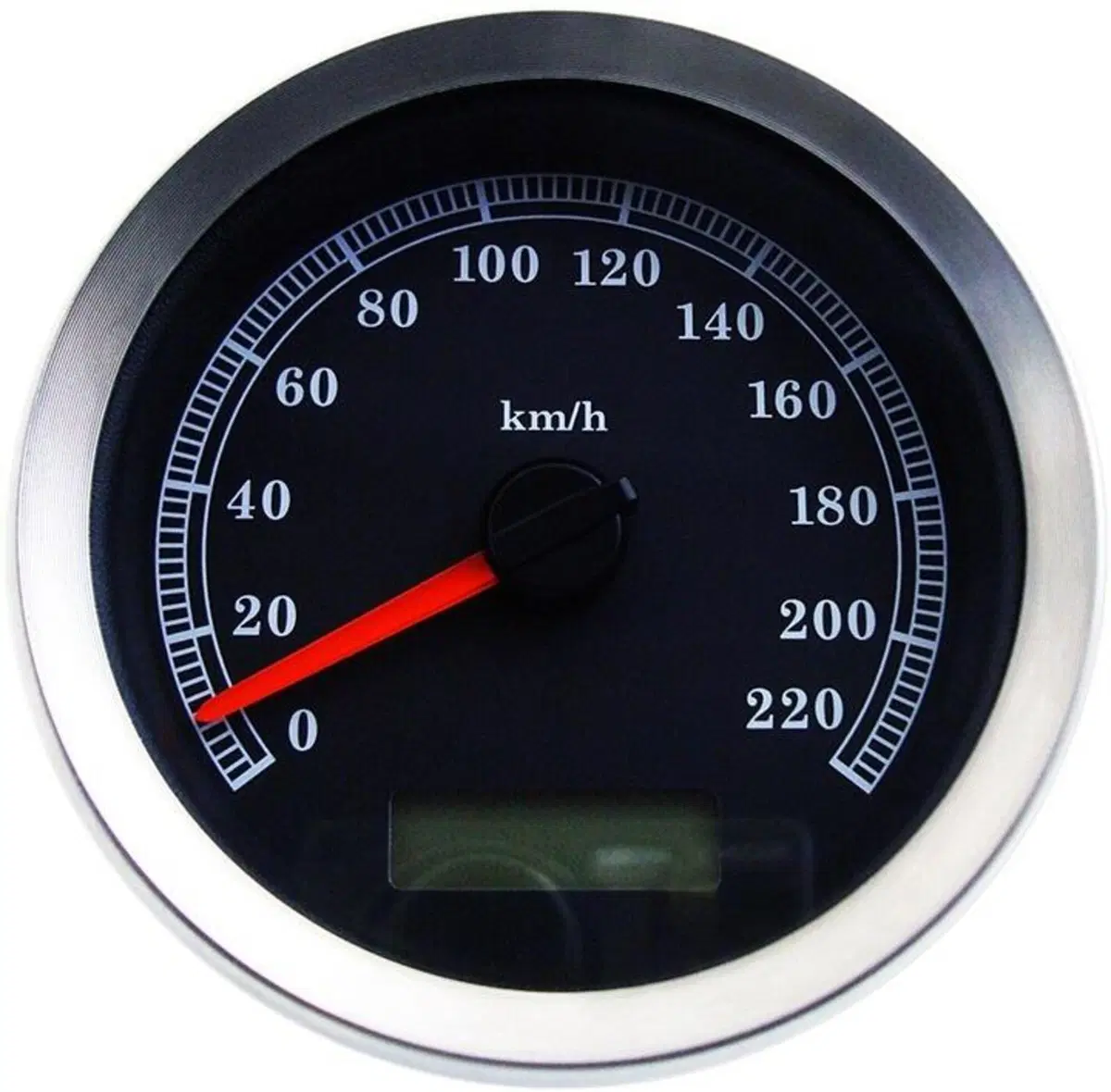 Contakilometri elettronico 4" nero e inox per Rock Drag Specialties