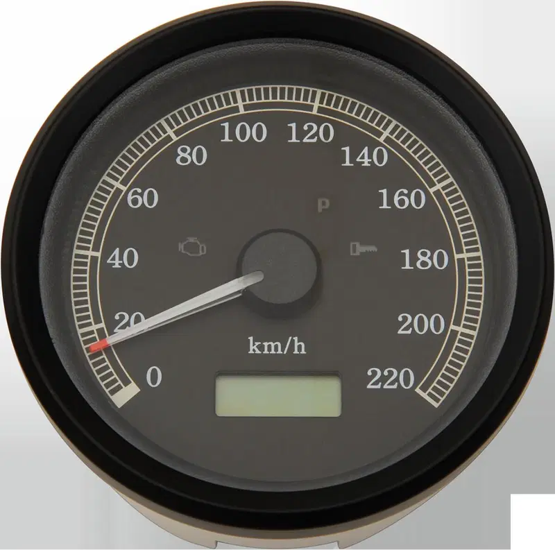 Contakilometri fondo nero replica dell'original pe Drag Specialties