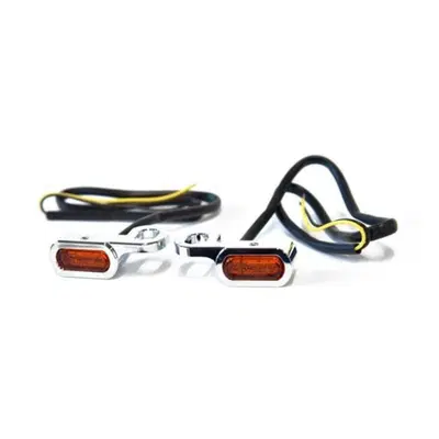 Frecce cromate con lenti ambrate omologate a LED p 