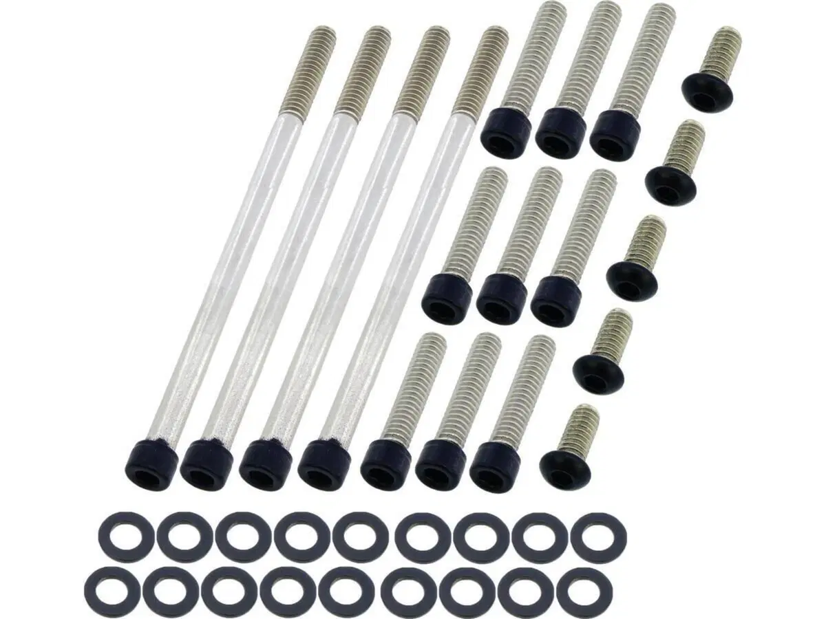Kit viti coperchio primaria e frizione nere opache 