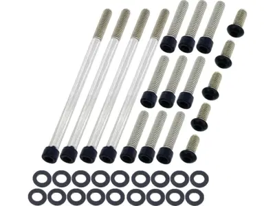 Kit viti coperchio primaria e frizione nere opache 
