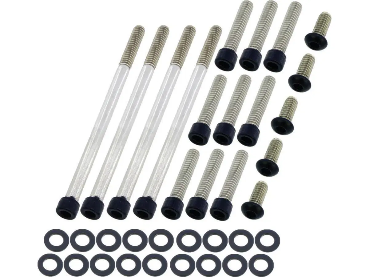 Kit viti coperchio primaria e frizione nere opache 