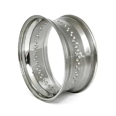 Cerchione 15x7 - 80 fori - inox lucido TTS 