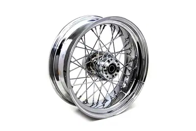 Ruota posteriore a 40 raggi cromata 17x6 per Softa 