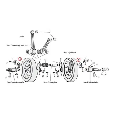 Dadi spinotto di biella Per Big Twin dal 1936 al 1 