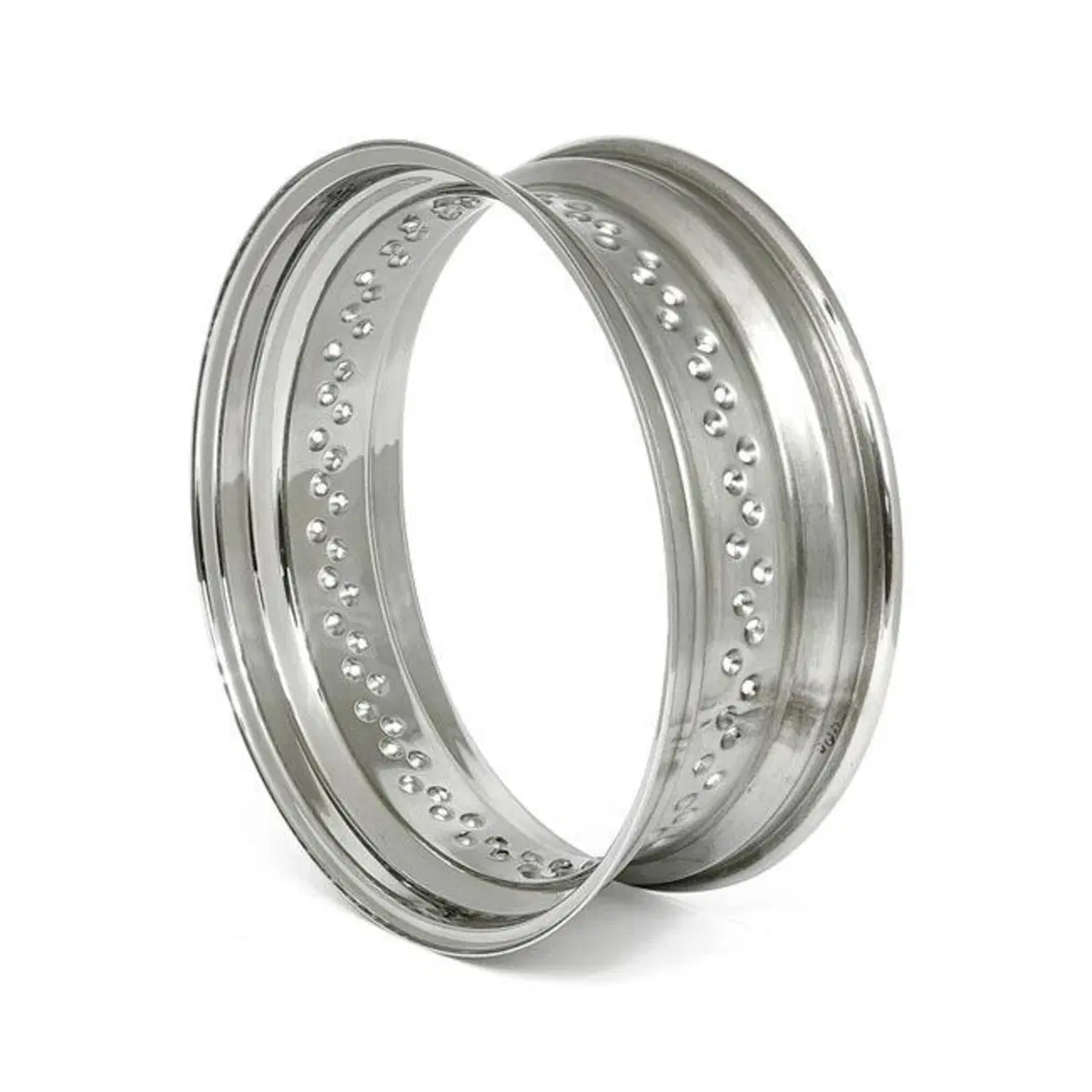 Cerchione 15x5.00 - 80 fori - inox lucido TTS 