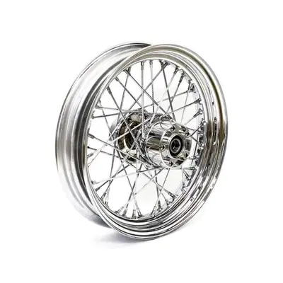 Ruota posteriore a 40 raggi cromata 16x3 per Softa 
