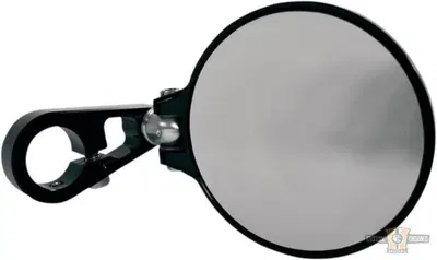 Specchietto da manubrio nero circolare 3'' 1/4 Joker Machine