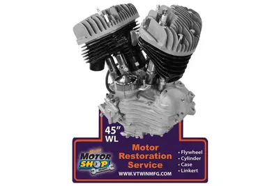 Insegna metallica motore Flathead V-Twin 