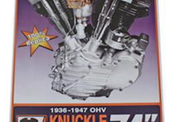 Insegna metallica motore Knucklehead V-Twin 