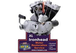Insegna metallica motore Ironhead Sportster V-Twin 