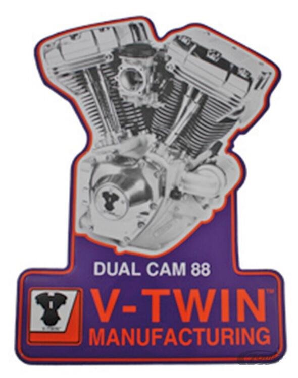 Insegna metallica motore Twin Cam V-Twin 